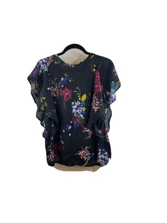 Worthington Tops - Worthington Black Blouse w/floral design Size Medium